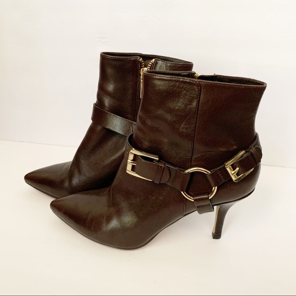 Michael Kors Leather Buckle Booties - Picture 3 of 7